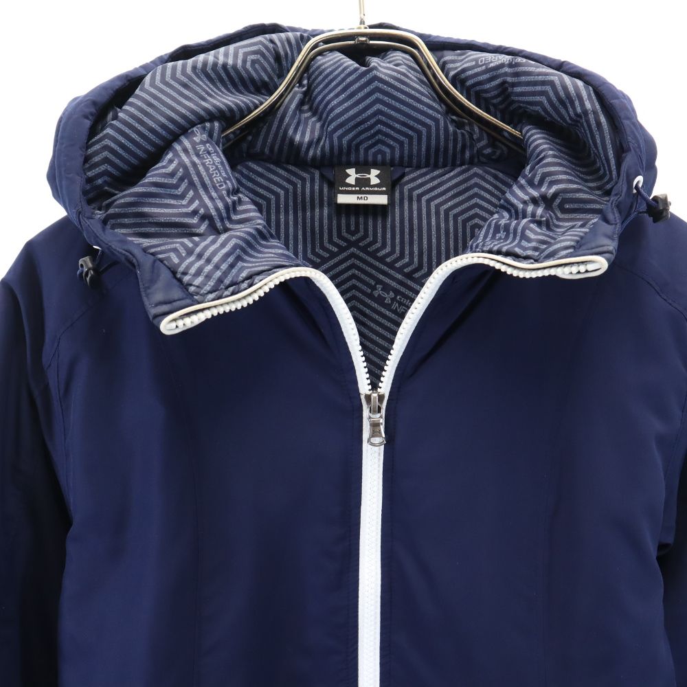 アンダーアーマー COLDGEAR トレーニング 中綿 ベンチコート MD ネイビー UNDER ARMOUR フード メンズ