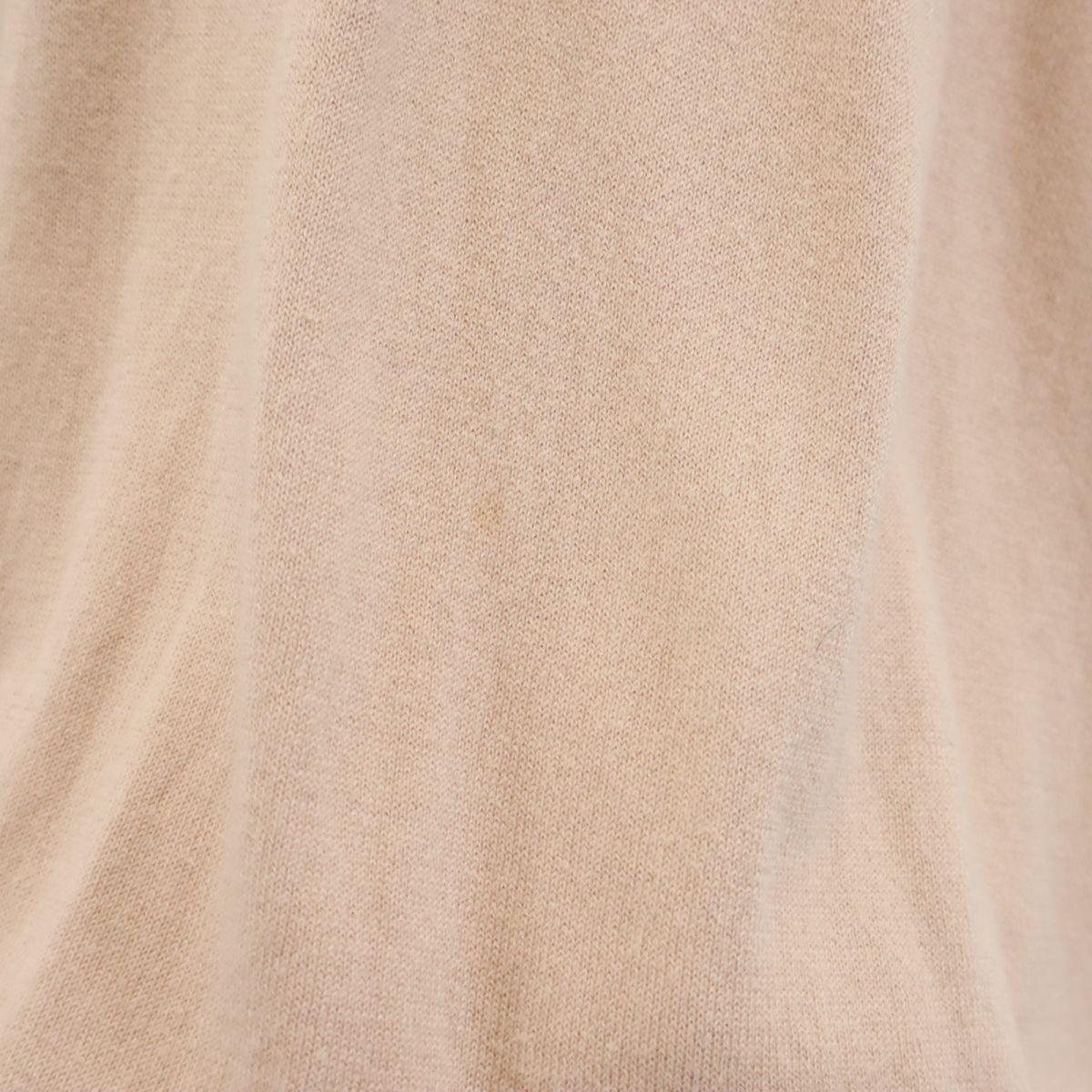 Dulcamara ドゥルカマラ 日本製 半袖 コットン ニット ワンピース ベージュ×ブラウン レディース