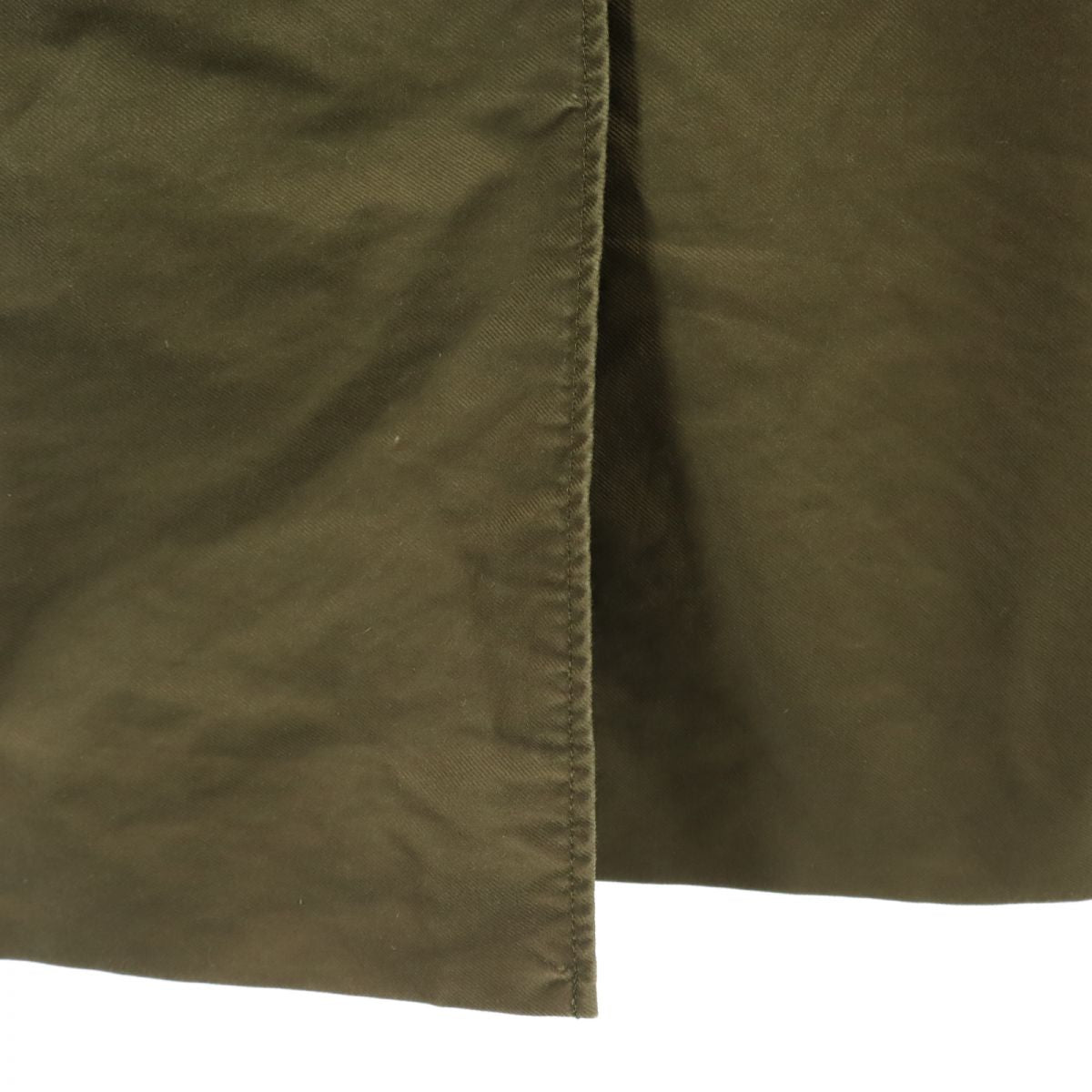 プレッジ 日本製 コーデュロイ襟 ステンカラーコート 48 カーキ系 Pledge メンズ