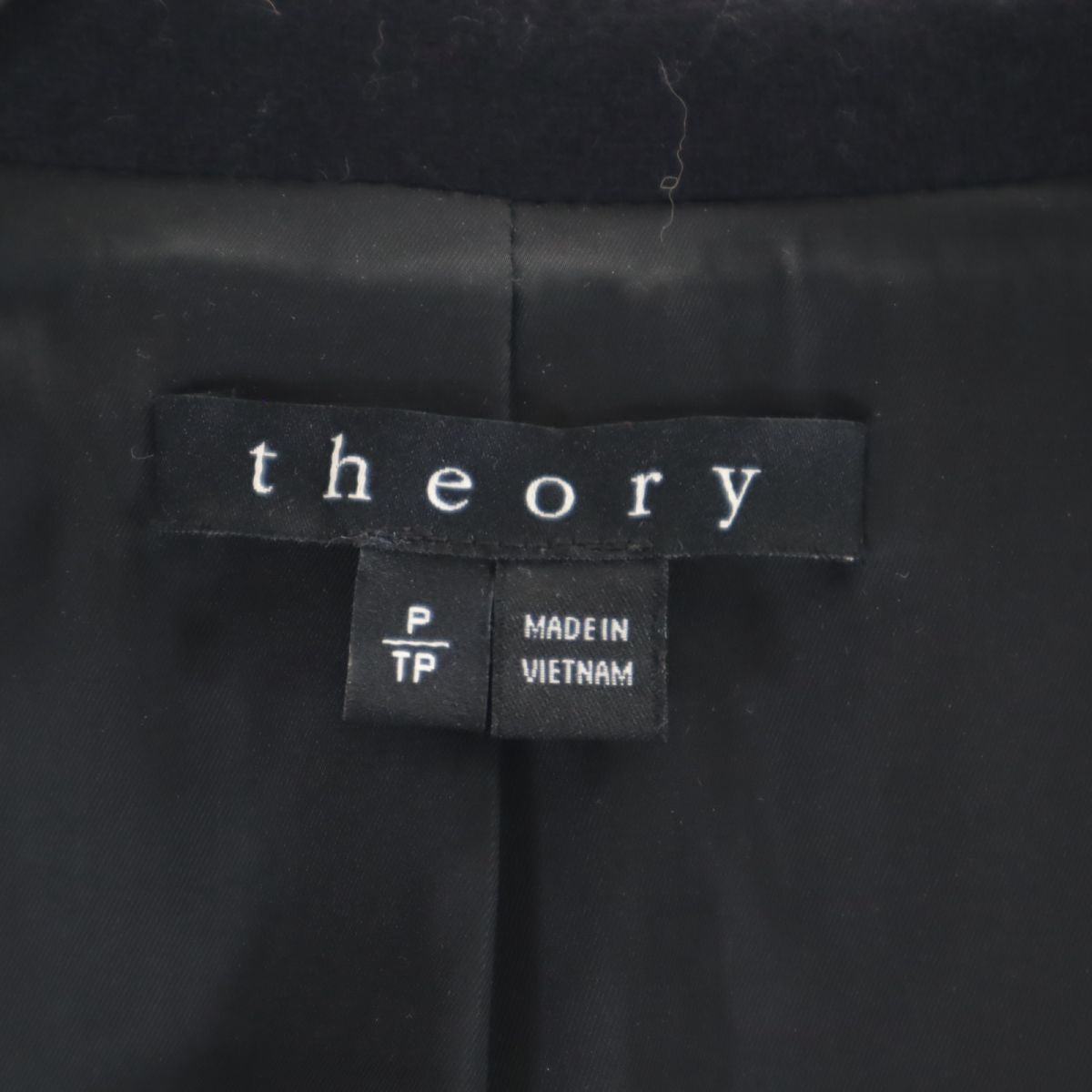 theory セオリー 長袖 ウールコート P ブラック系 レディース