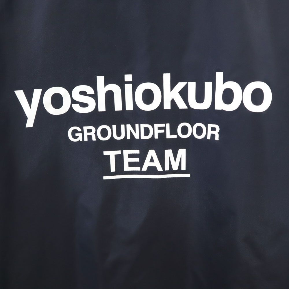 yoshio kubo ヨシオクボ バックプリント コート 1 ネイビー フード メンズ