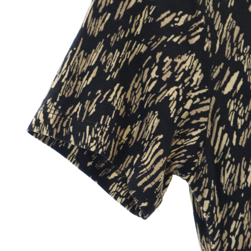 未使用 TRAMONTANA トラモンターナ 総柄 半袖 ロングワンピース L 黒系 ストレッチ レディース