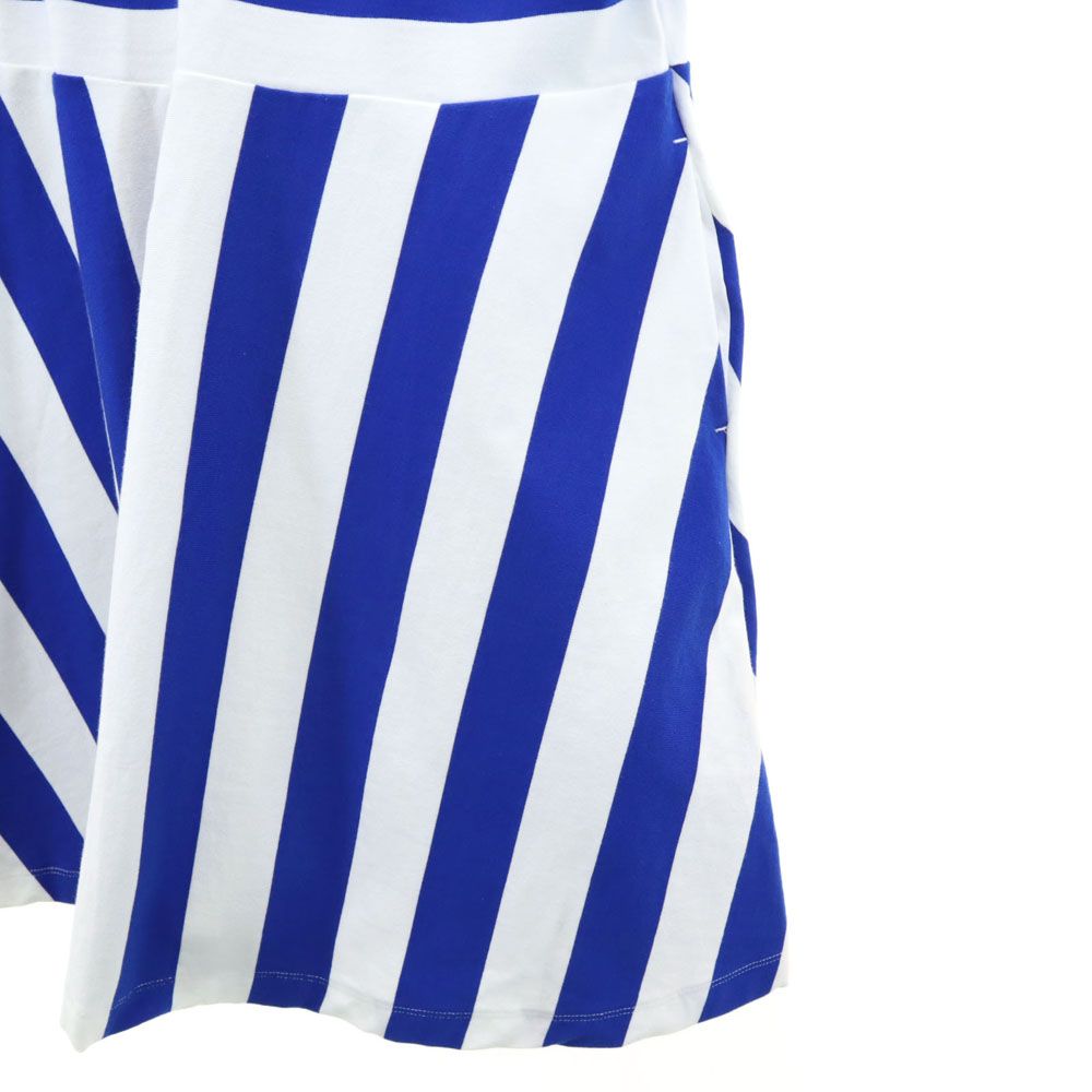 未使用 PETIT BATEAU プチバトー 総柄 半袖 ワンピース L ホワイト系 バックジップ タグ付き レディース