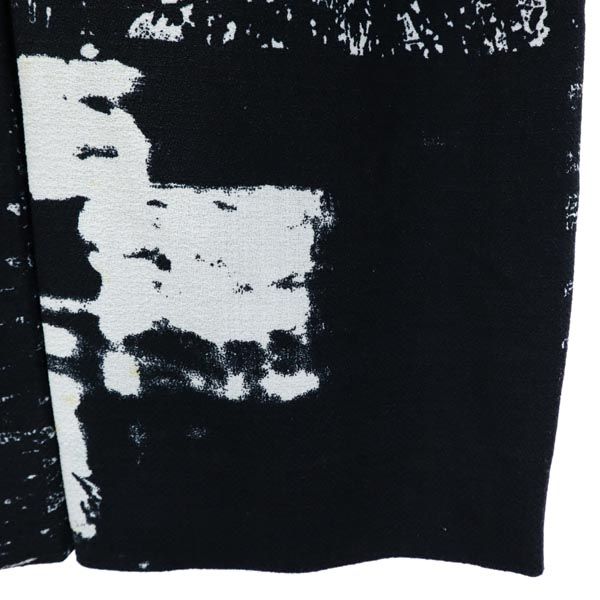 MODE SALON DE NOBUO NAKAMURA 総柄 長袖 ワンピース 11月13日 黒×白 リボン レディース