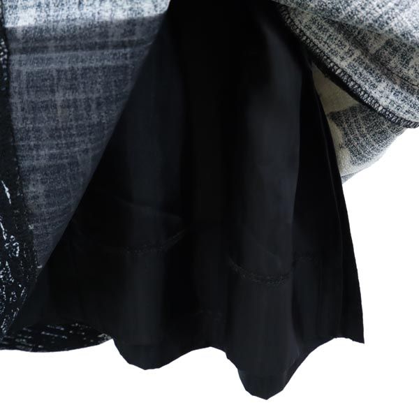 MODE SALON DE NOBUO NAKAMURA 総柄 長袖 ワンピース 11月13日 黒×白 リボン レディース