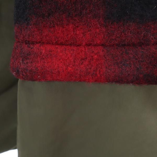 THATS IT FOLKS ザッツイットフォークス イタリア製 中綿ジャケット XS 赤×黒×カーキ UNITED ARROWS レディース