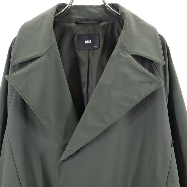 HARE ハレ ミリタリービッグ トレンチコート S 緑系 メンズ