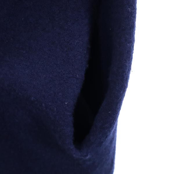 mizuiro ind ミズイロインド ウール ノースリーブ ニット ワンピース 紺 レディース