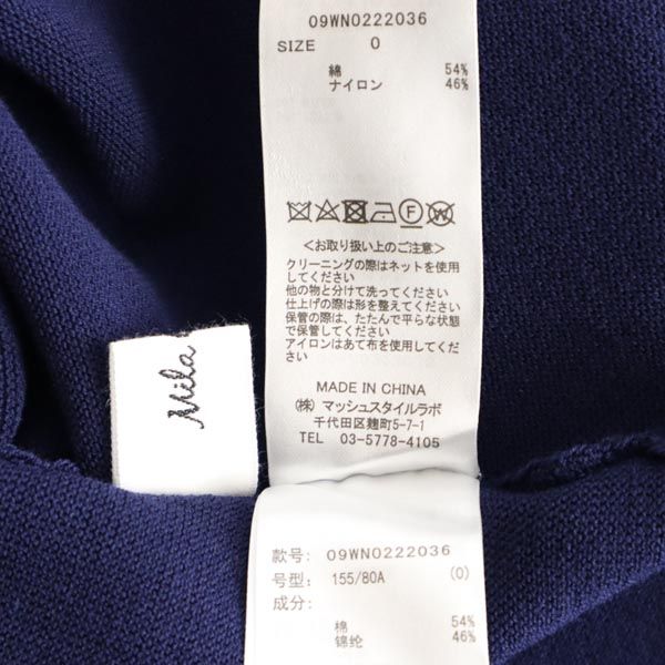 ミラオーウェン フレア袖 長袖 フレアスリーブ ワンピース 0 ネイビー Mila Owen レディース