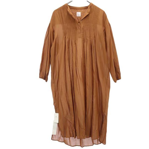未使用 milo ミロ 長袖 スキッパー ワンピース FREE ブラウン UNITED ARROWS レディース