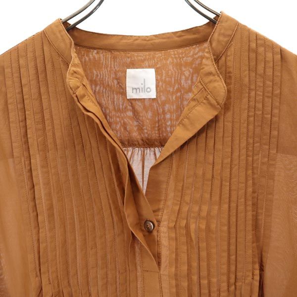 未使用 milo ミロ 長袖 スキッパー ワンピース FREE ブラウン UNITED ARROWS レディース
