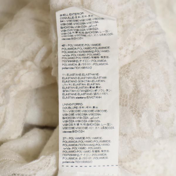 Desigual デジグアル 長袖 総レース ワンピース L ホワイト レディース