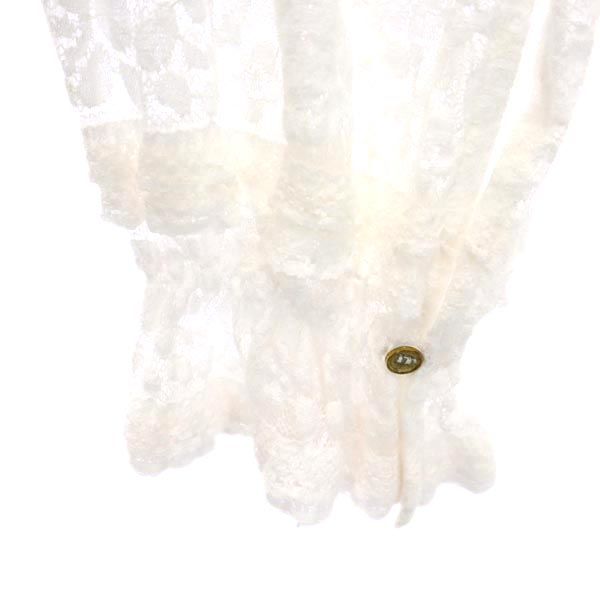 Desigual デジグアル 長袖 総レース ワンピース L ホワイト レディース