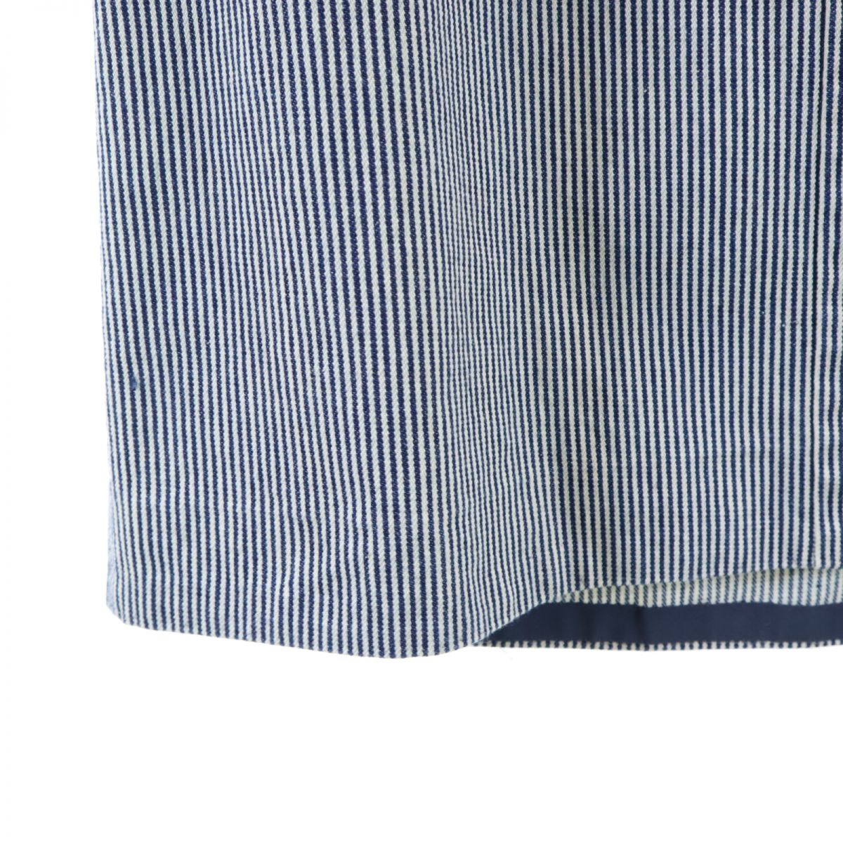 フォークアンドスプーン ヒッコリー ミディ丈 デニムスカート 1 ブルー系 FORK&SPOON レディース