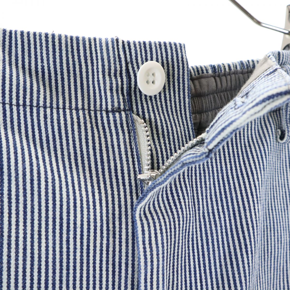 フォークアンドスプーン ヒッコリー ミディ丈 デニムスカート 1 ブルー系 FORK&SPOON レディース