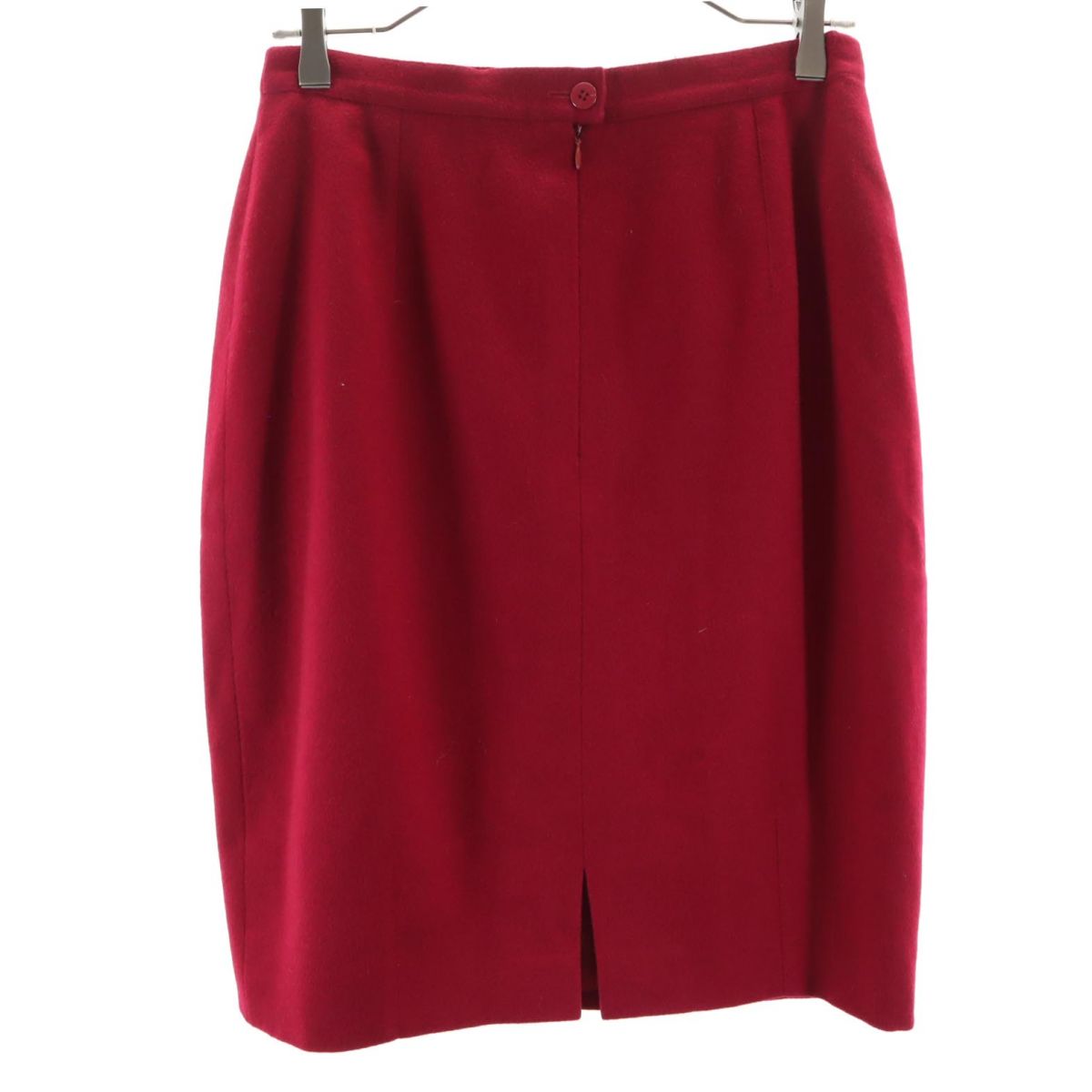 ESCADA エスカーダ ウールブレンド ミディ丈 台形 スカート 38 赤 レディース