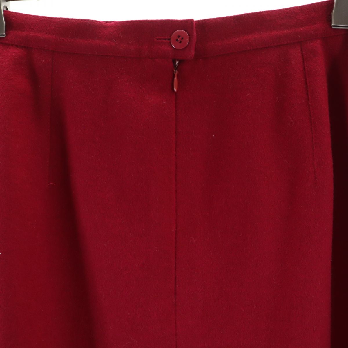 ESCADA エスカーダ ウールブレンド ミディ丈 台形 スカート 38 赤 レディース
