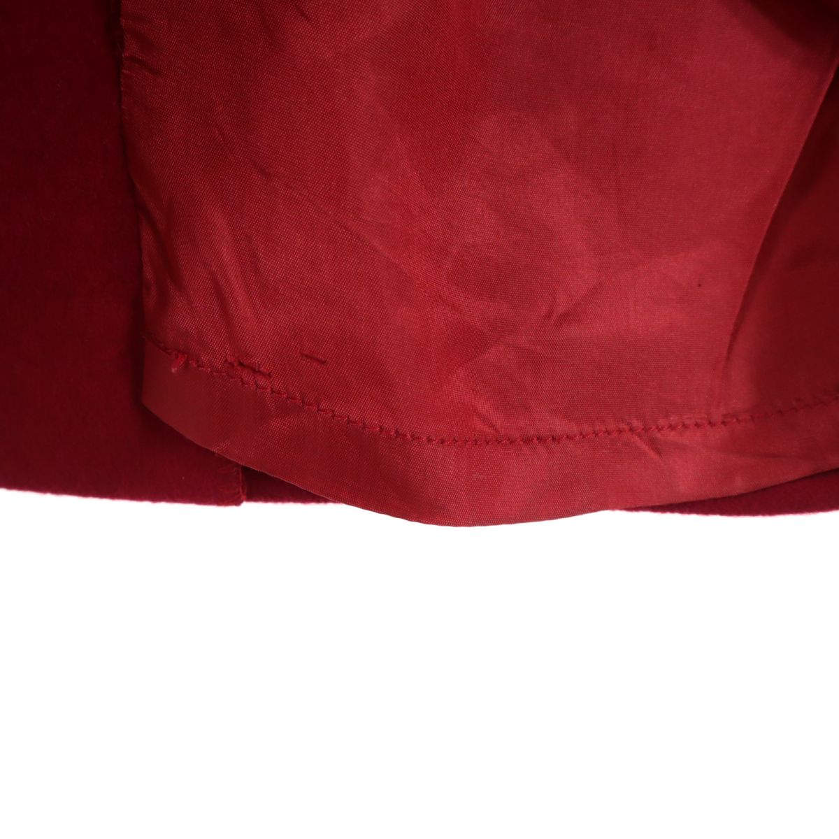 ESCADA エスカーダ ウールブレンド ミディ丈 台形 スカート 38 赤 レディース