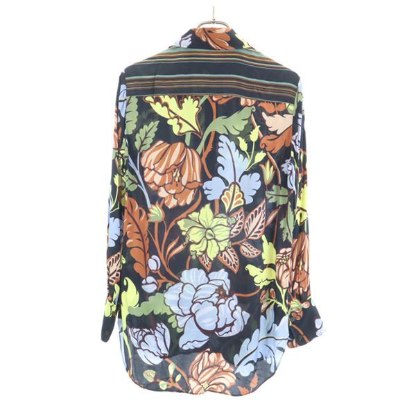 ACNE STUDIOS アクネストゥディオズ 総柄 長袖 シャツ 165/80A 紺 ブラウス レディース