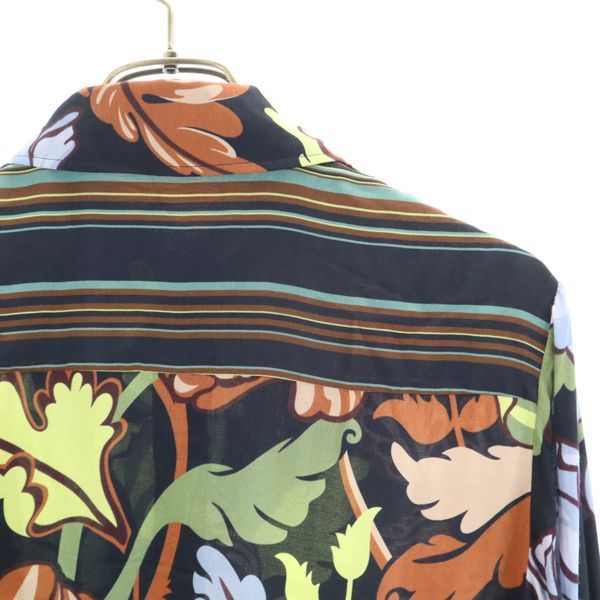 ACNE STUDIOS アクネストゥディオズ 総柄 長袖 シャツ 165/80A 紺 ブラウス レディース