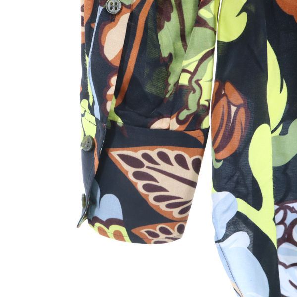 ACNE STUDIOS アクネストゥディオズ 総柄 長袖 シャツ 165/80A 紺 ブラウス レディース