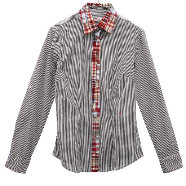 REPLAY リプレイ ストライプ 長袖 シャツ レディース