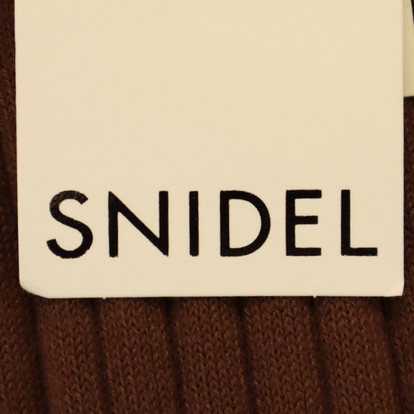 未使用 SNIDEL スナイデル 半袖 ニット ロングワンピース F ブラウン レディース