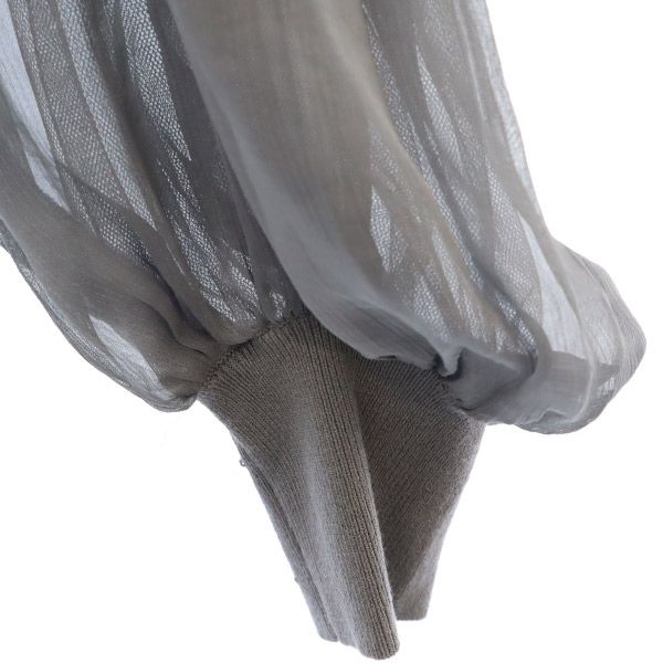 FRAY I.D フレイアイディー 長袖 シアー ニット F グレー カットソー レディース