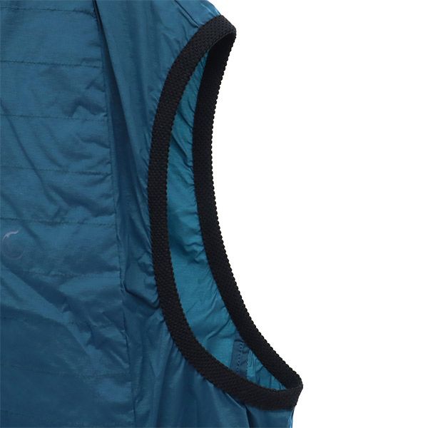 Callaway キャロウェイ ワンポイントプリント ゴルフ 中綿 ノーカラー ベスト LL ブルー コンパクト メンズ