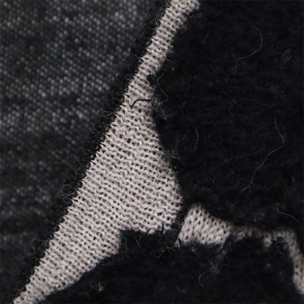 TOCCA トッカ ウール 花柄 半袖 ニット XS ブラック×ホワイト フレンチスリーブ セーター レディース