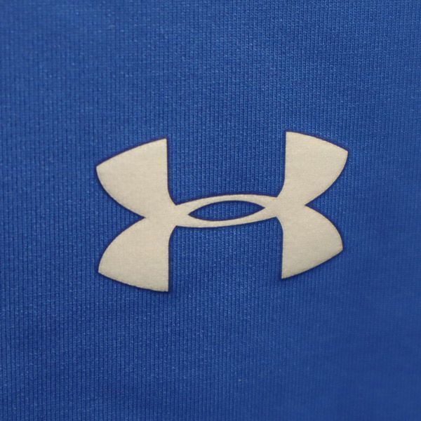 アンダーアーマー ワンポイントロゴプリント トレーニング 長袖 アンダー ウェア MD ブルー UNDER ARMOUR スポーツ メンズ