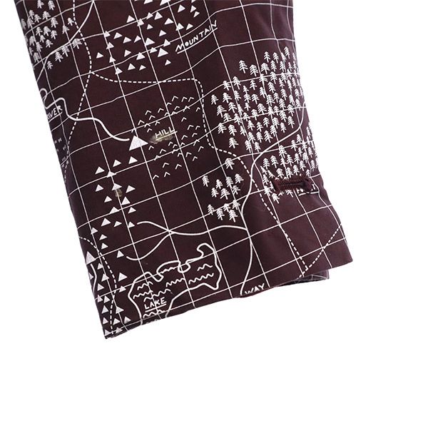 PINE パイン 日本製 総柄 ジャケット 46 ブラウン×ホワイト メンズ