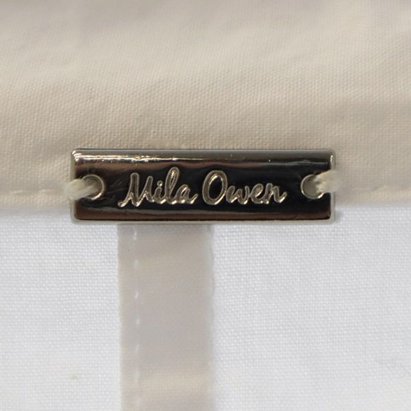 Mila Owen ミラオーウェン ワンポイント刺繍 長袖 変形パターンキャンペーン ロングシャツ F ホワイト ブラウス レディース