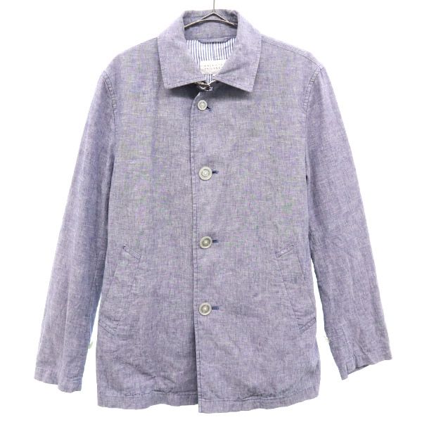 MACKINTOSH PHILOSOPHY マッキントッシュフィロソフィー 日本製 三陽商会 リネンブレンド ジャケット 38 ブルー系 メンズ