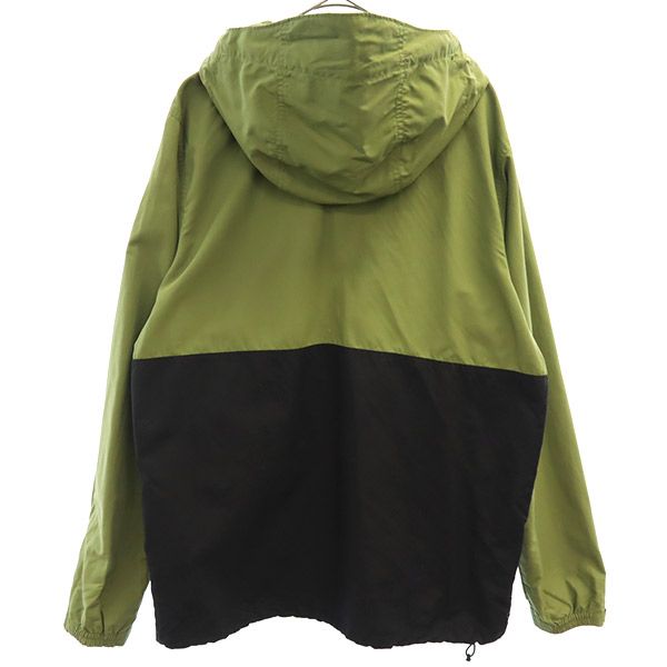 Columbia コロンビア ワンポイント刺繍 長袖 ナイロンジャケット M グリーン×ブラック アウトドア メンズ