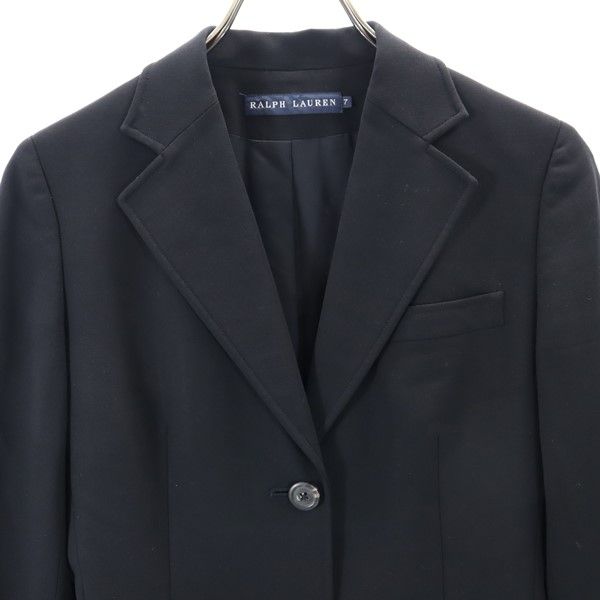 RALPH LAUREN ラルフローレン ウールブレンド テーラードジャケット 7 ブラック レディース
