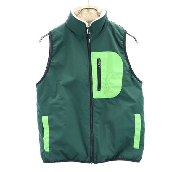 gymmaster ジムマスター リバーシブル ボア×タスロン ベスト S グリーン系 アウトドア フェス レディース