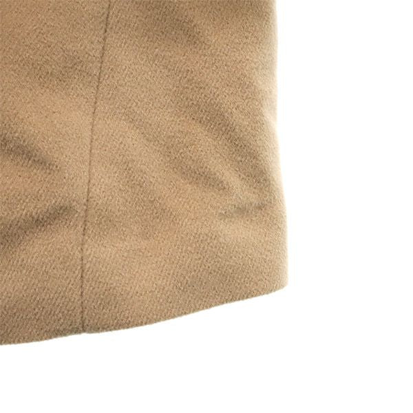 FONCE フォンセ ウールブレンド ノーカラーコート 36 キャメル レディース