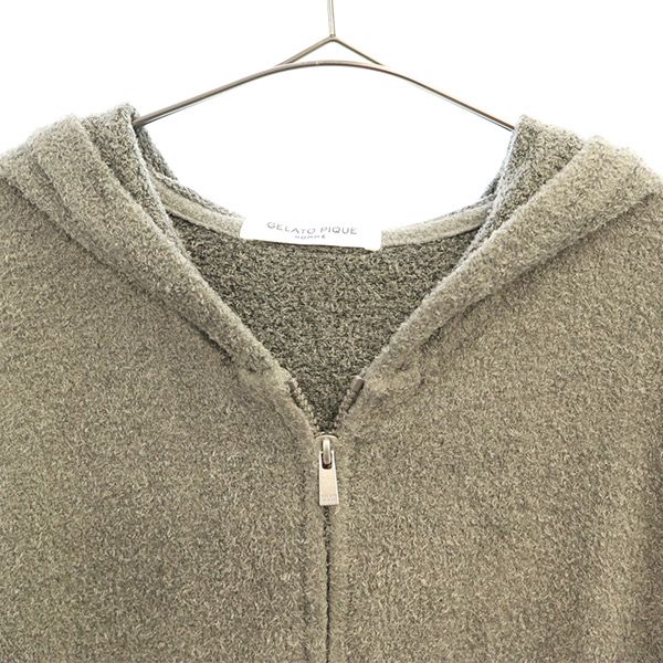 GELATO PIQUE HOMME ジェラートピケオム 長袖 ルームウェア M グレー ジップパーカー ジェラピケ メンズ