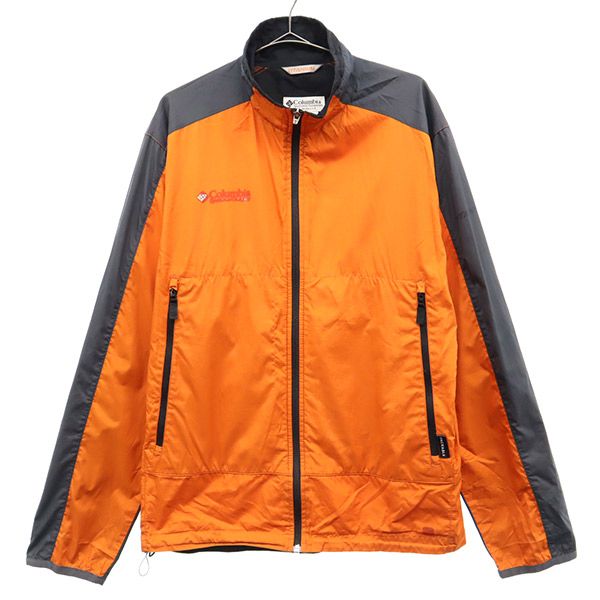 Columbia コロンビア ワンポイントロゴプリント アウトドアジャケット M オレンジ×ネイビー メンズ