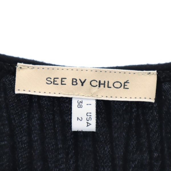 SEE BY CHLOE シーバイクロエ 半袖 ワンピース 2 ブラック レディース