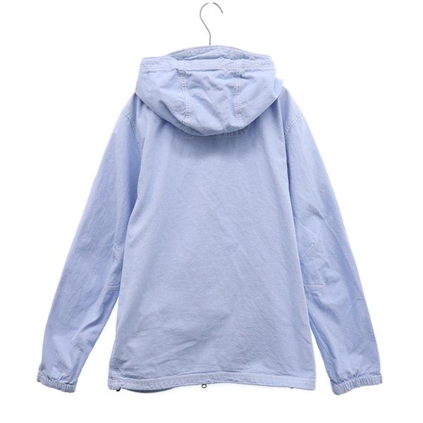 Columbia コロンビア ワンポイントロゴ刺繍 フーディー ジャケット L ブルー アウトドア ジップパーカー メンズ