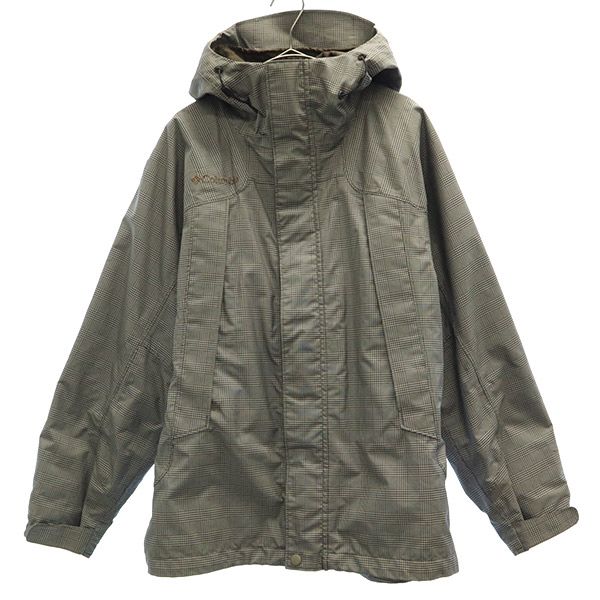 Columbia コロンビア チェック マウンテンパーカー XS グレー系 アウトドア メンズ
