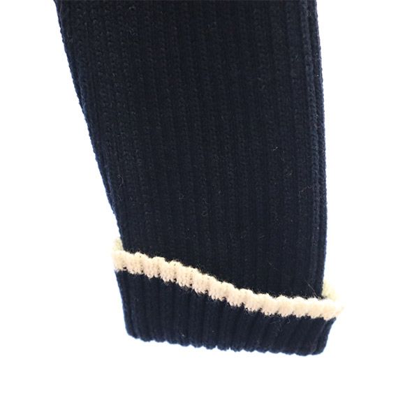 J&M Davidson ジェイアンドエムデヴィッドソン 長袖 コットン ニットカーディガン S ネイビー レディース