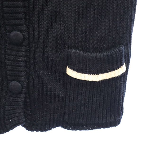 J&M Davidson ジェイアンドエムデヴィッドソン 長袖 コットン ニットカーディガン S ネイビー レディース