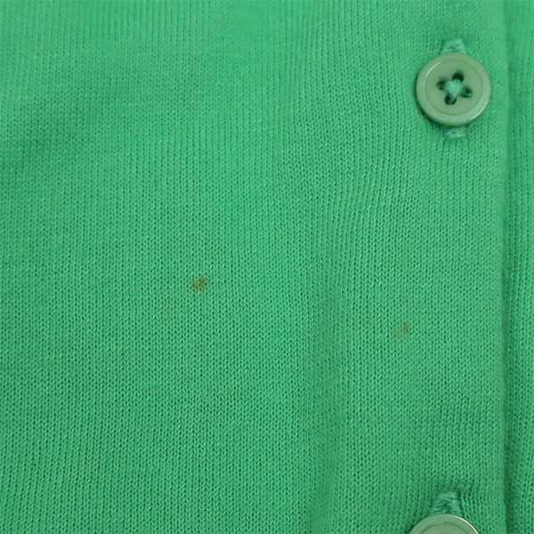 ポールスミス ブラックレーベル 半袖 コットン ニットカーディガン M グリーン Paul Smith BLACK LABEL レディース