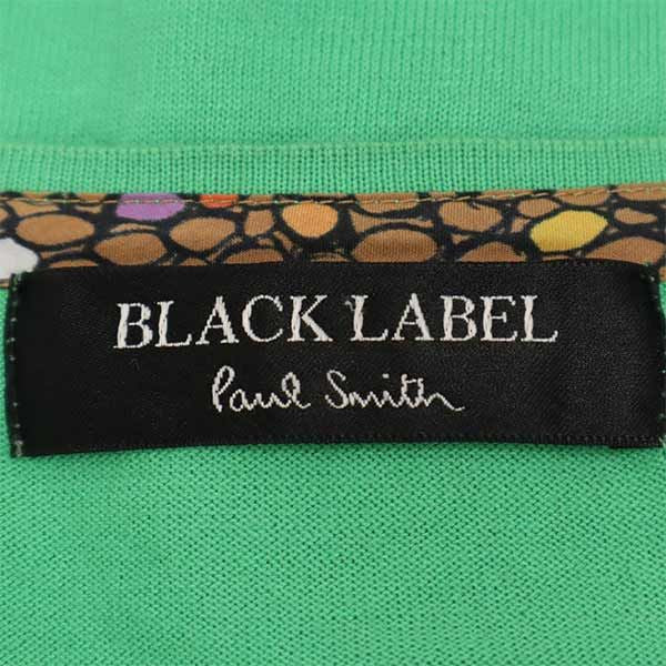 ポールスミス ブラックレーベル 半袖 コットン ニットカーディガン M グリーン Paul Smith BLACK LABEL レディース