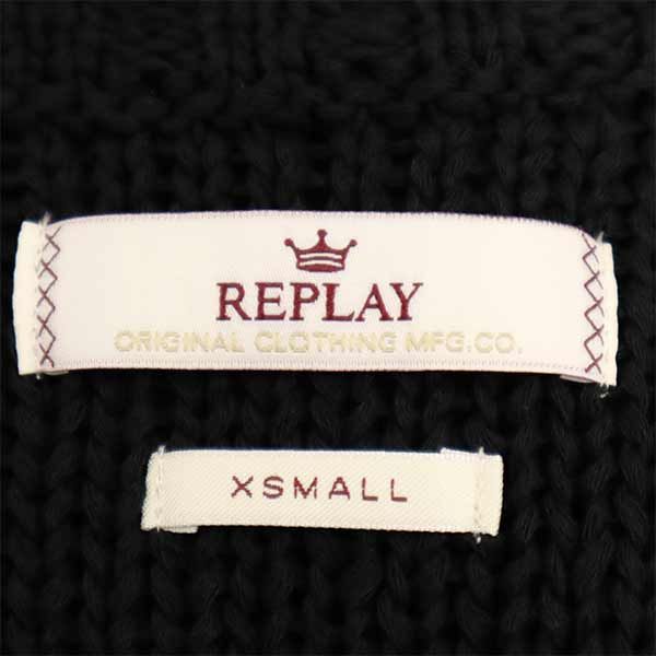 REPLAY リプレイ 長袖 ニット XS ブラック セーター レディース