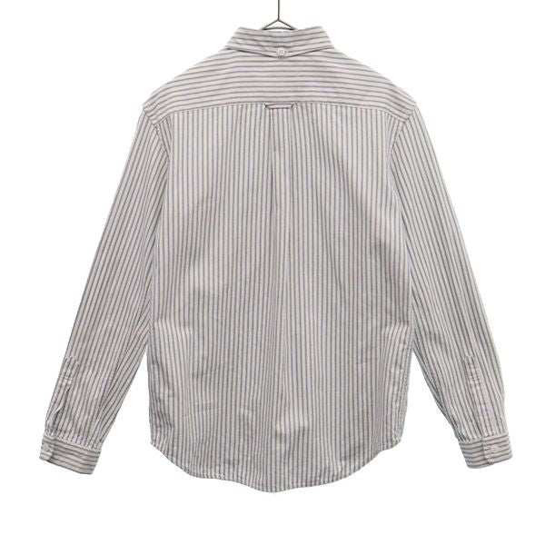 CAPTAIN SANTA キャプテンサンタ 日本製 ストライプ 長袖 ボタンダウンシャツ LADIES グレー×ホワイト レディース