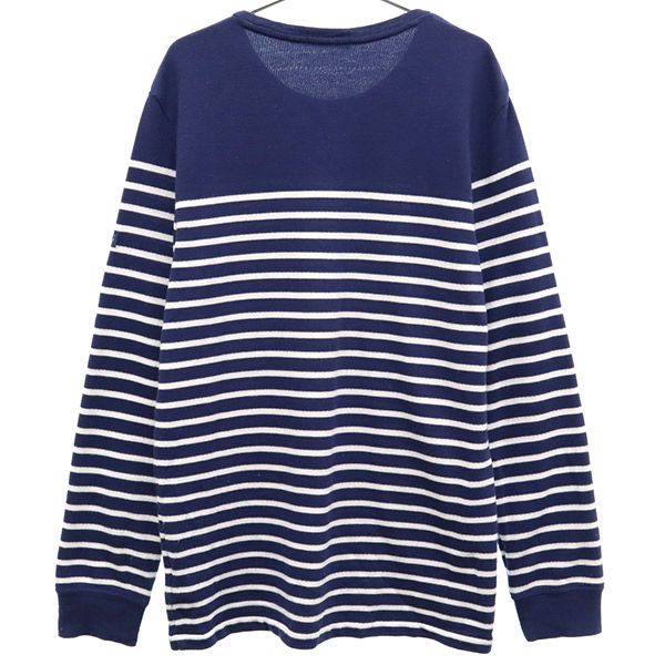 ポロラルフローレン ボーダー 長袖 Tシャツ M ネイビー×ホワイト POLO RALPH LAUREN メンズ